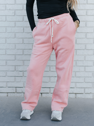 Pink Unisex Heavyweight Sweatpants