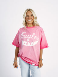 Georgia Southern Women's | "Eagles GATA" Pink Acid Wash Tee