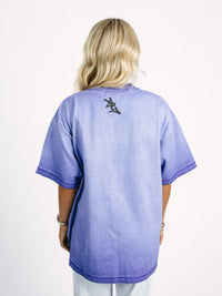 Georgia Southern Women's | "Eagles GATA" Navy Acid Wash Tee