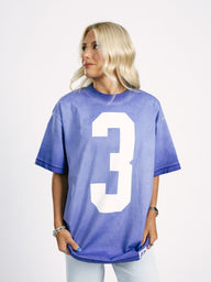 Georgia Southern Women's | "3" Navy Acid Wash Tee