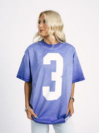 Georgia Southern Women's | "3" Navy Acid Wash Tee
