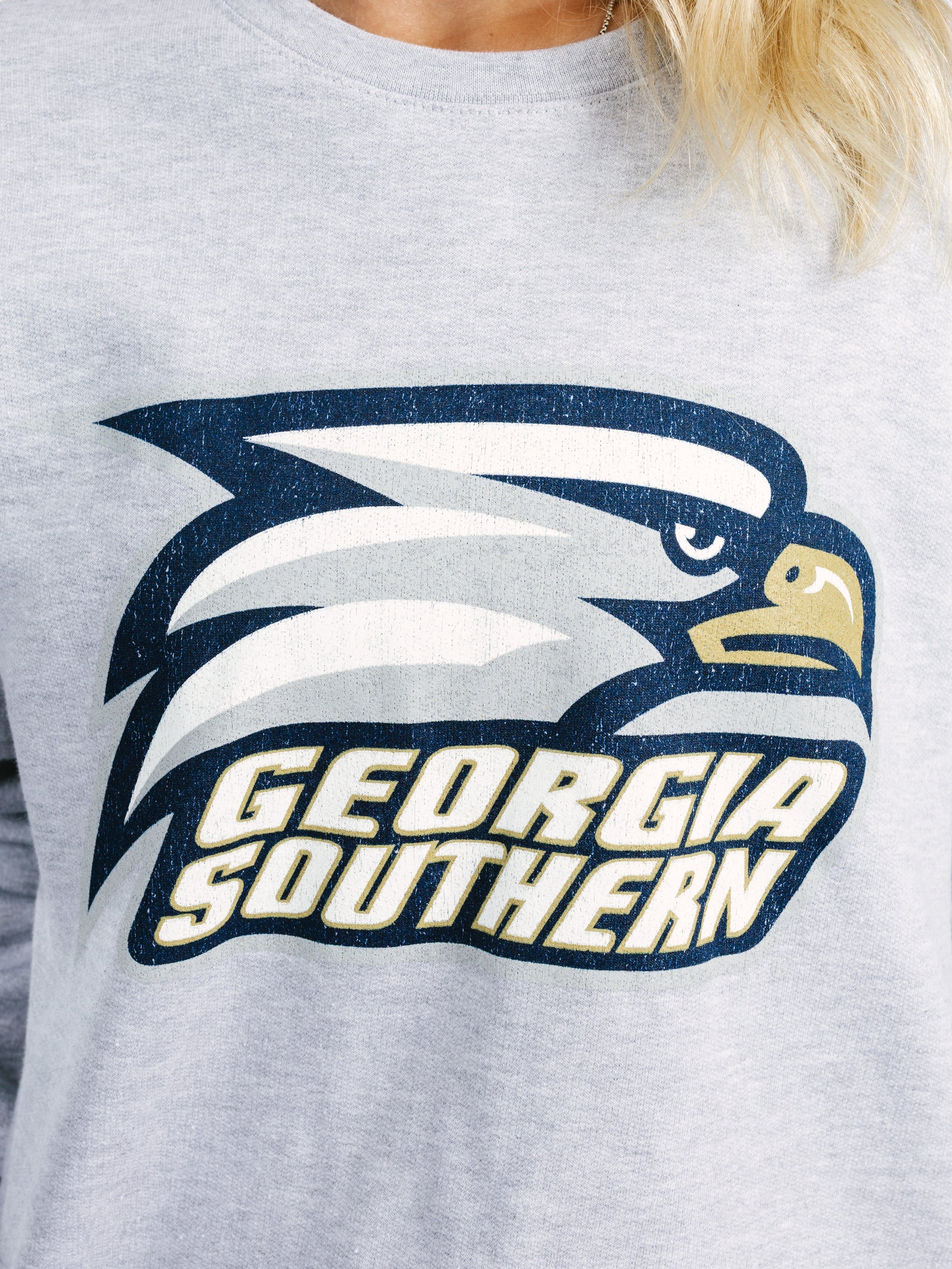 Georgia Southern Women's | "Eagle Head" Grey Crewneck