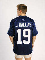 Georgia Southern Men's Navy "JD" jersey by Arena Graffiti, front view showing team logo and athletic fit.