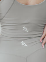 AG V-Neck Padded Active Top | Stone image 3