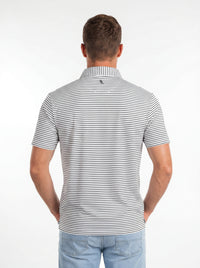 Men’s UGA Bulldogs “Stripe Mark” Polo shirt by Arena Graffiti, featuring a striped design and team logo on the chest.