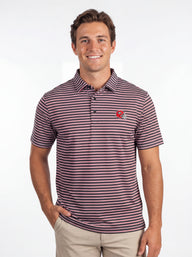 Men's UGA Bulldogs "Helmet Stripe" Polo by Arena Graffiti, featuring a polo shirt with UGA helmet stripe design and team logo.
