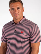 UGA Bulldogs men's Helmet Stripe polo shirt by Arena Graffiti, featuring a classic collar and stripe detail in team colors.