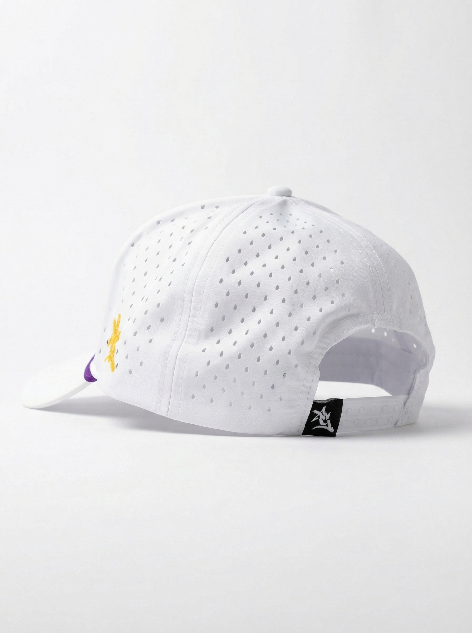 LSU Tigers Unisex | "Retro Mike Roped" Moisture Wicking White Hat
