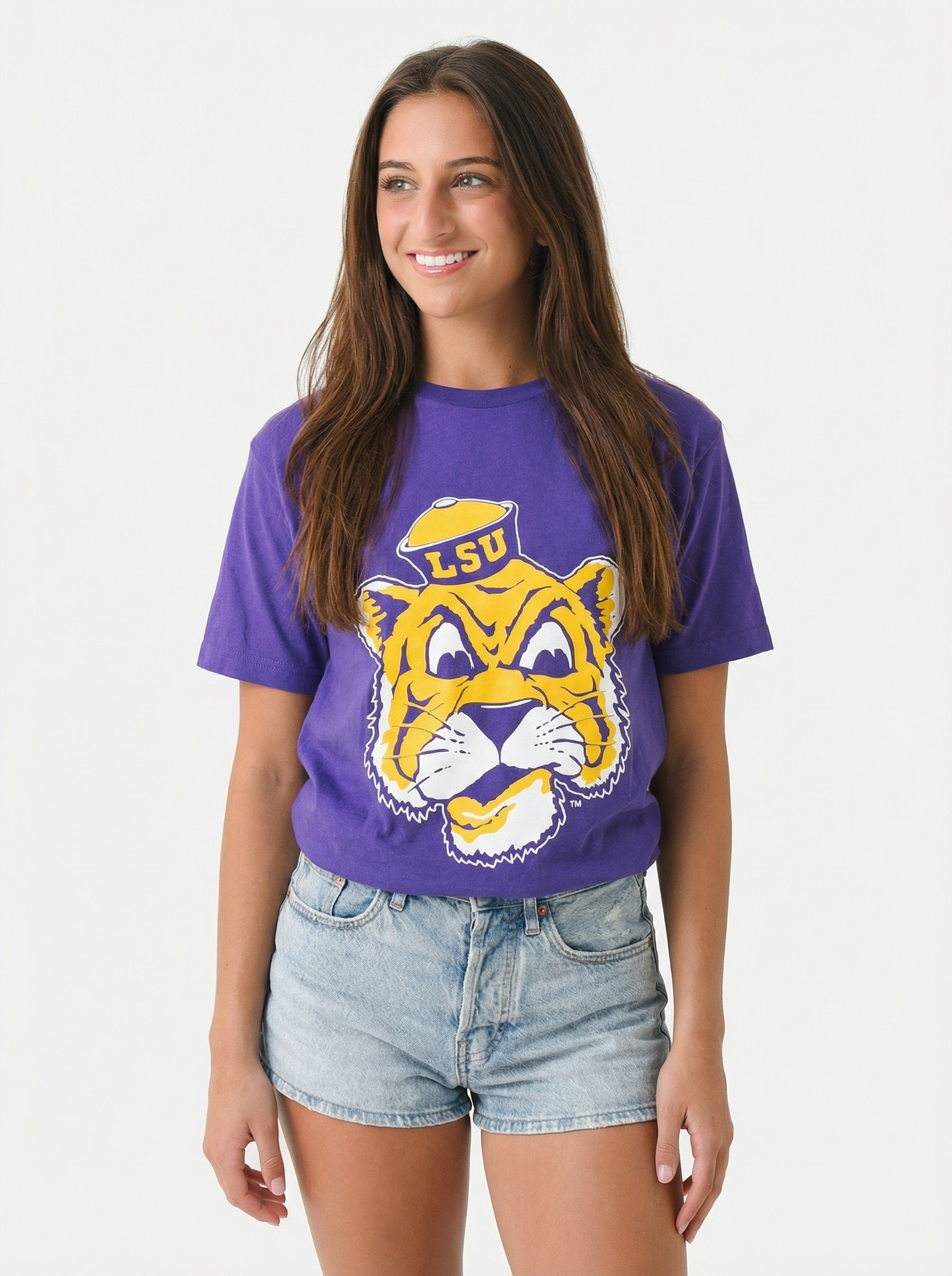LSU Tigers Women's | "Retro Mike Head" T-Shirt