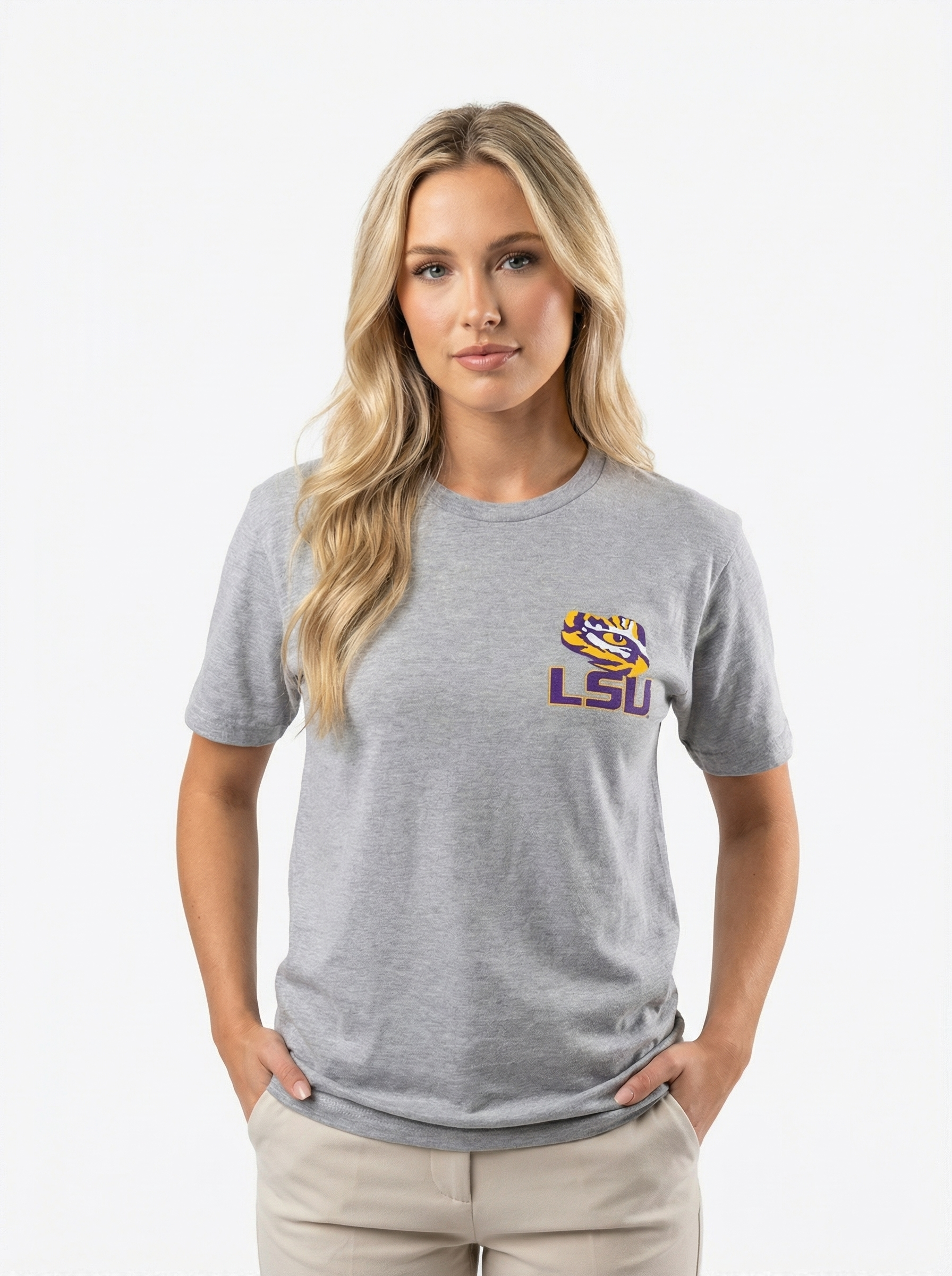 LSU Tigers Women's | "Saturday Night In Baton Rouge" Grey T-Shirt