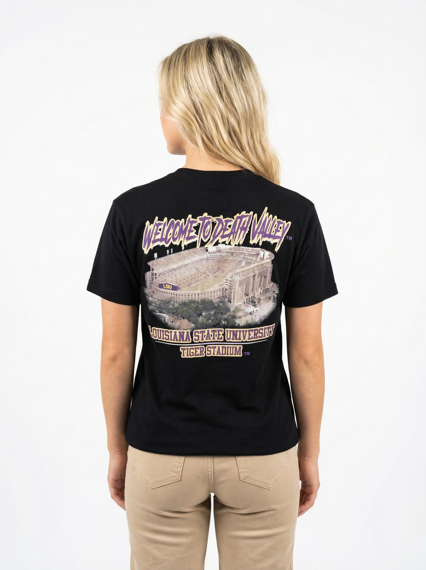 LSU Tigers Women's | "Death Valley" Black T-Shirt