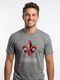 Louisiana Lafayette Men's | "Fleur-de-lis University of Louisiana" T-Shirt