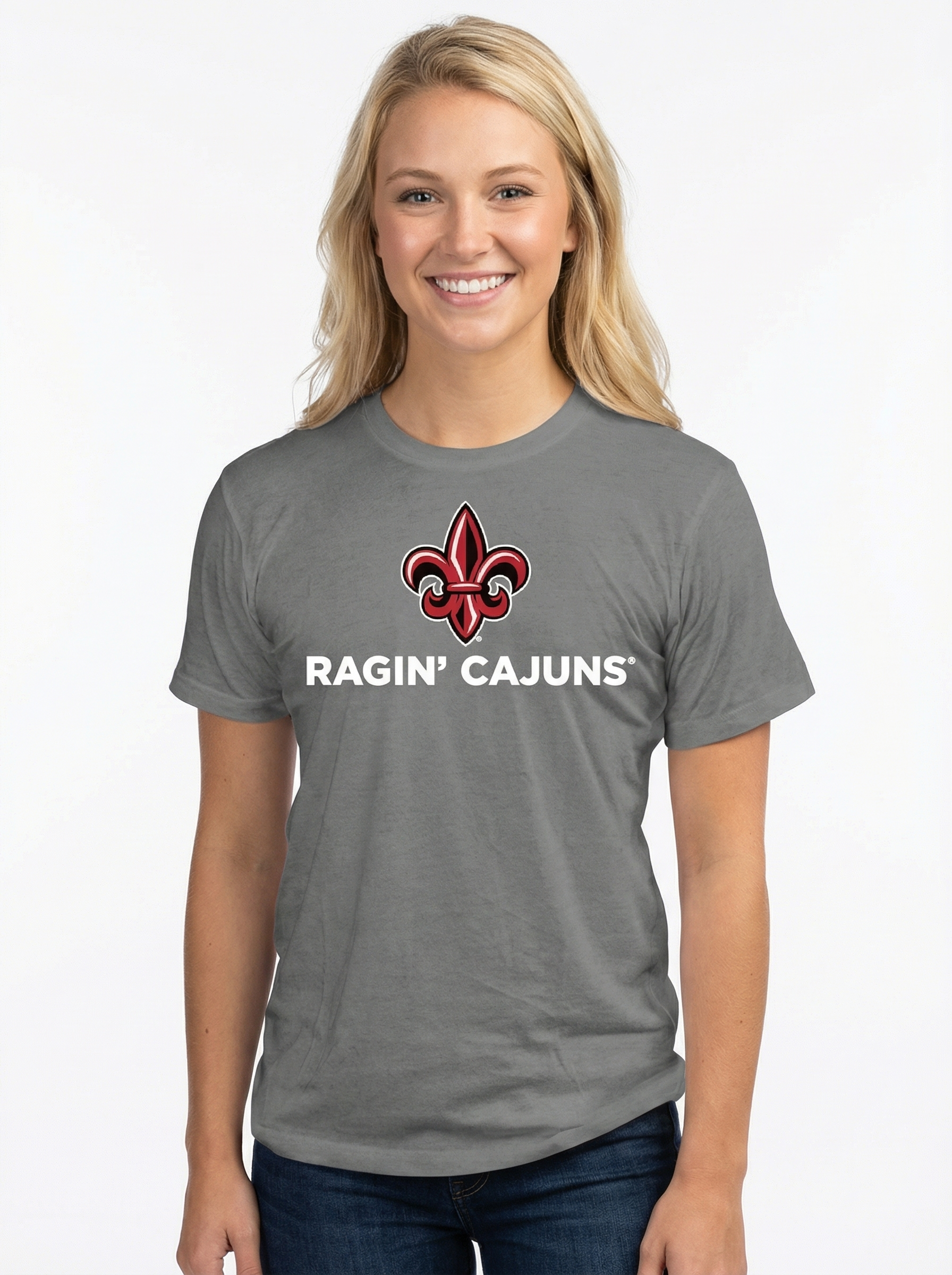 Louisiana Lafayette Women's | "Fleur-de-lis Ragin Cajuns" T-Shirt