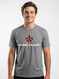 Louisiana Lafayette Men's | "Fleur-de-lis Ragin Cajuns" T-Shirt