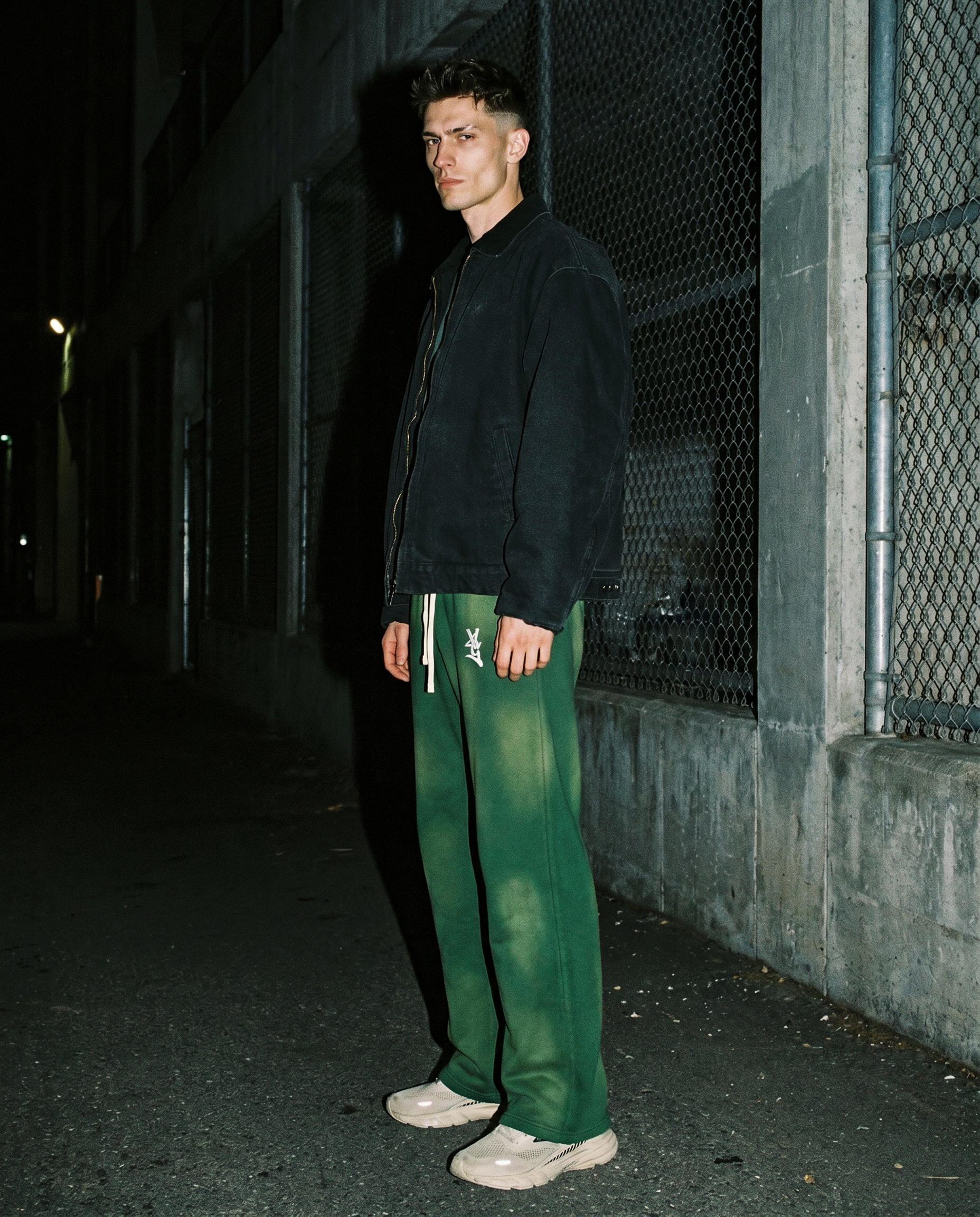The Tarmac | Nylon Joggers (Green) — Men's