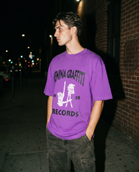 The Vinyl | Records Tee (Purple) — Men's