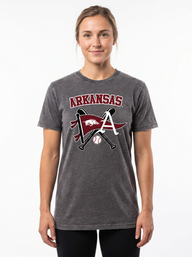 Arkansas | Omaha Dreams Acid-Wash Tee — Women's