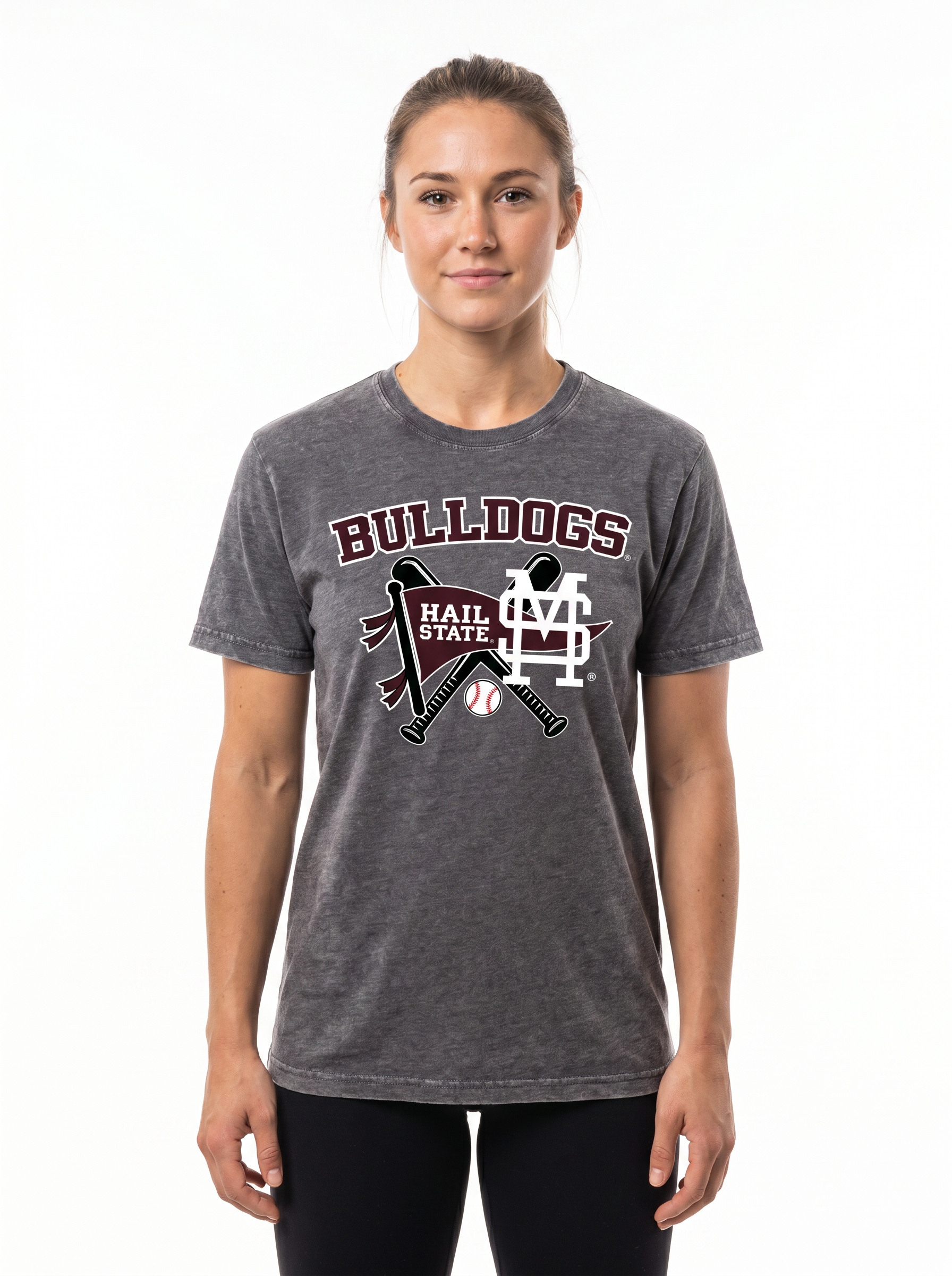 Mississippi State | Omaha Dreams Acid-Wash Tee — Women's