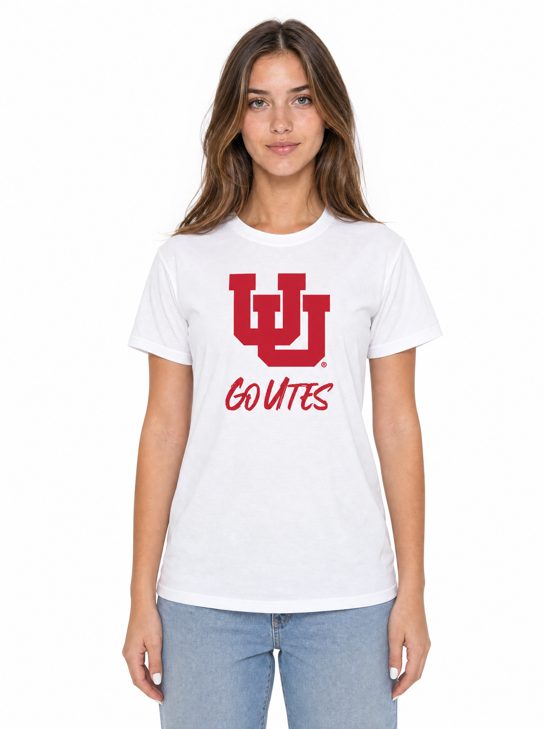 Utah Utes Women's | White "Go Utes" Tee