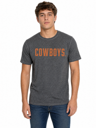 Oklahoma State Cowboys Men's | Charcoal "Cowboys" Tee