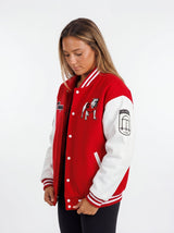 UGA Bulldogs Women’s | “Redline Varsity” Letterman Jacket - Arena GraffitiArena Graffiti