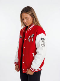 UGA Bulldogs Women’s | “Redline Varsity” Letterman Jacket - Arena GraffitiArena Graffiti