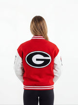 UGA Bulldogs Women’s | “Redline Varsity” Letterman Jacket - Arena GraffitiArena Graffiti