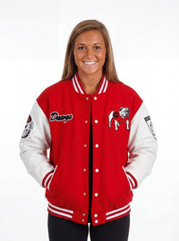 UGA Bulldogs Women’s | “Redline Varsity” Letterman Jacket - Arena GraffitiArena Graffiti